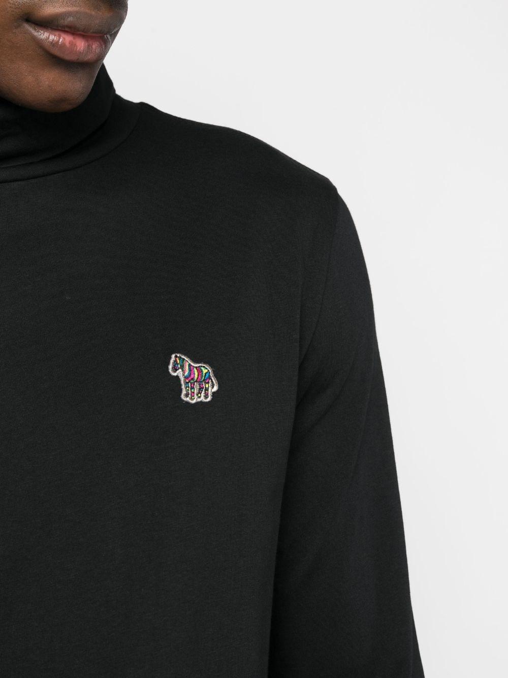 PS by Paul Smith Zebra-patch Roll-neck Jumper in Black for Men | Lyst