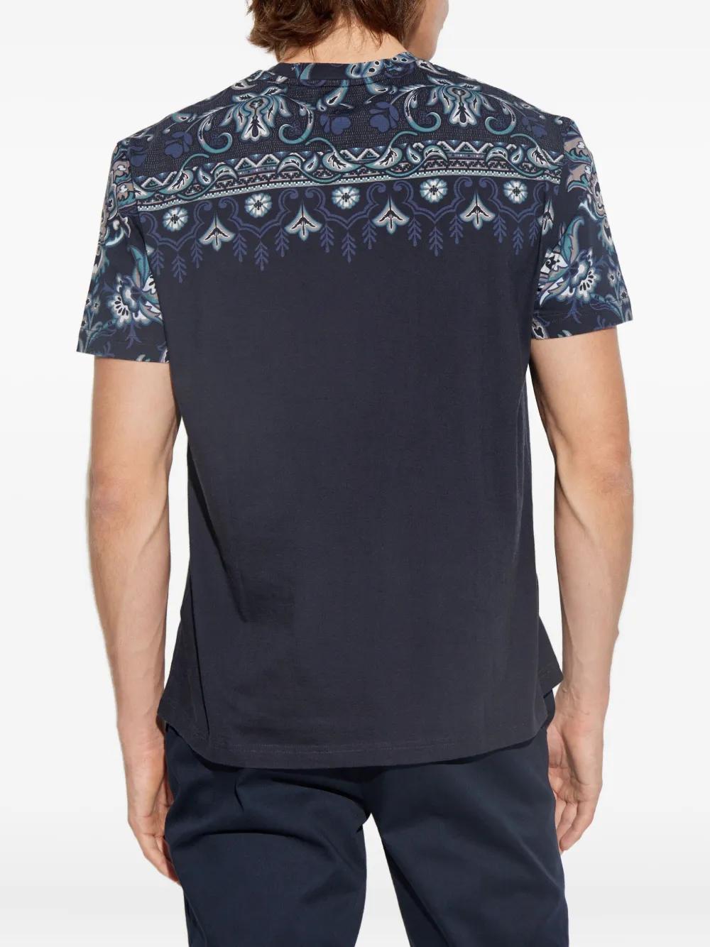 Tシャツ・カットソー Etro Short Sleeve T-Shirt With Floral Etro Summer Artwork Short-Sleeve T-Shirt | Lyst