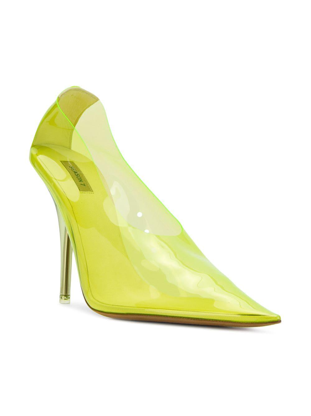 clear yellow shoes
