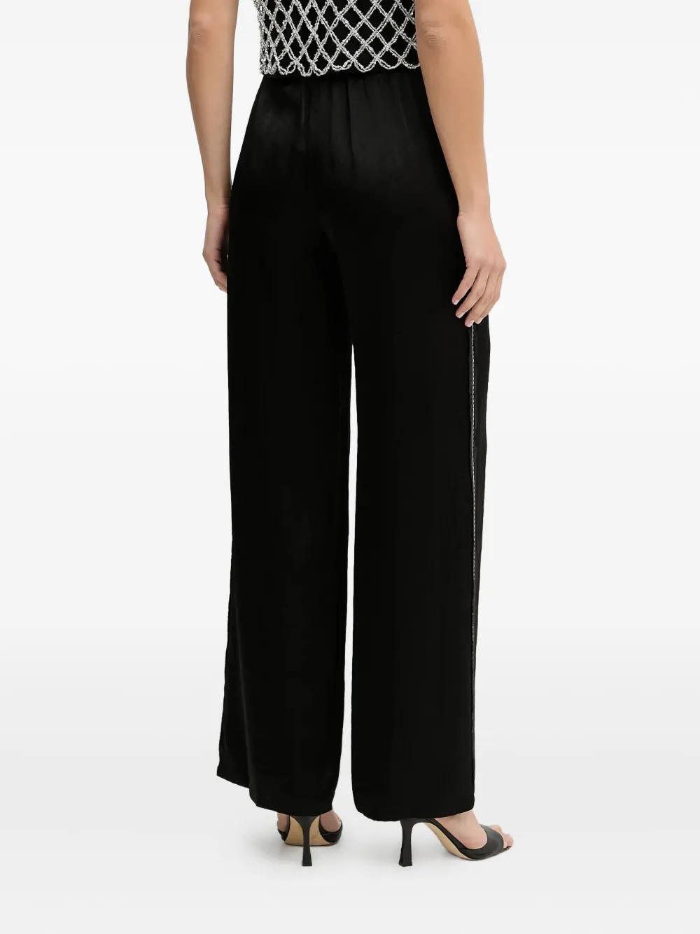 パンツ PINKO Woman Pants Black 104690A213 Z99 Elegant flared trousers in technical cady PINKO → Shop Online