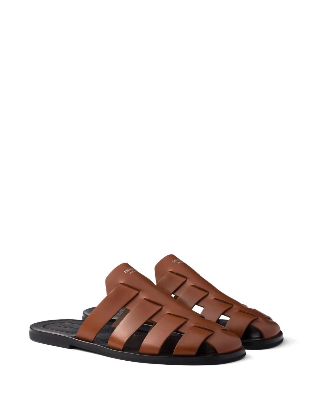 Prada Leather Fisherman Mules in Brown for Men | Lyst display picture 3