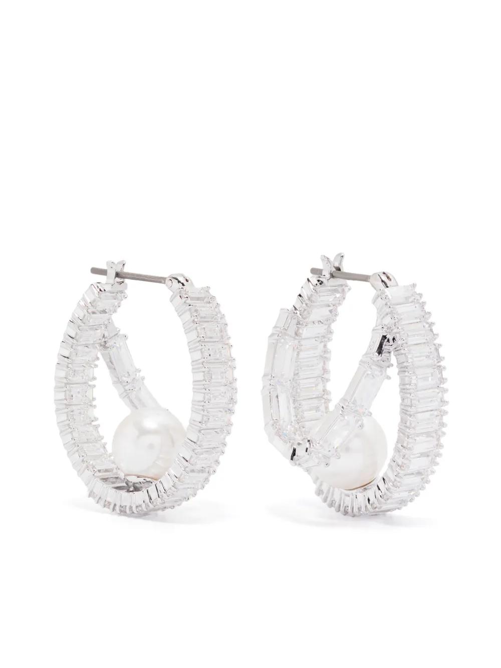 Ariana Grande x Swarovski フープピアス Ariana Grande x Swarovski ear cuffs, Baguette cut, White