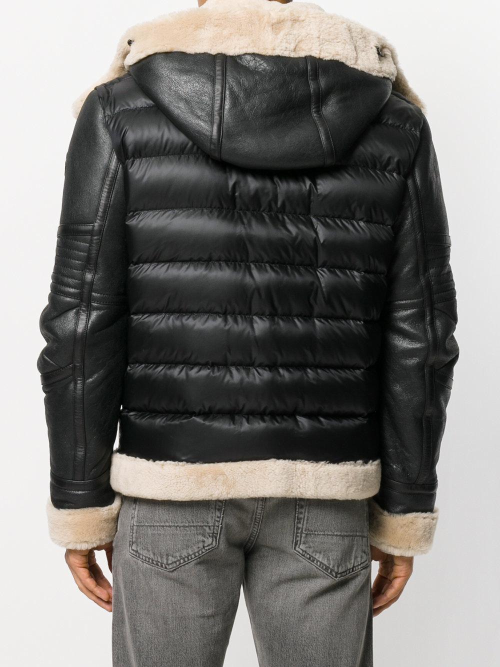 Moncler Leather Tancrede Jacket in Black for Men - Lyst