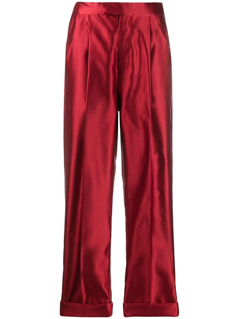 Silk red pants Clearance