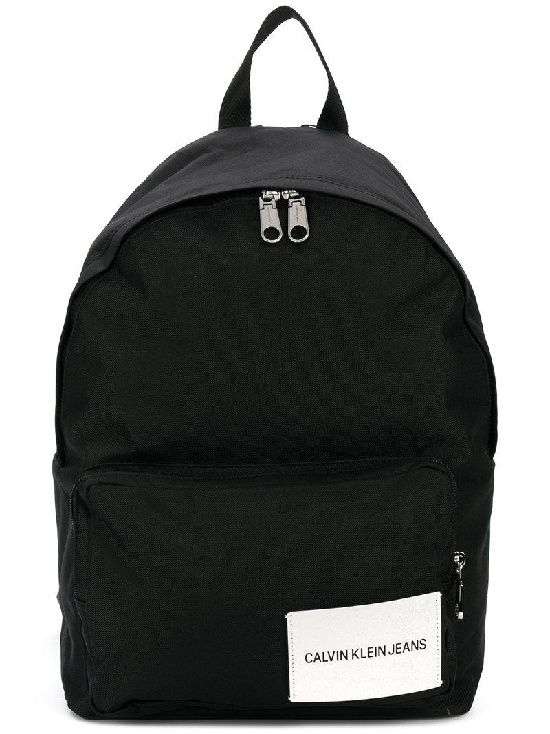 calvin klein jeans patch backpack