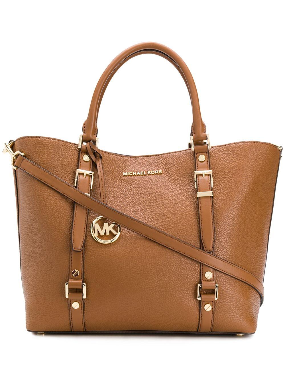 MICHAEL Michael Kors Leather Bedford Legacy Tote in Brown - Lyst