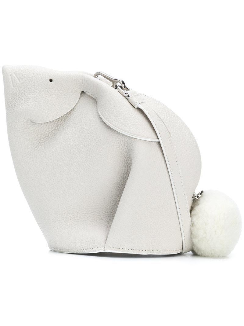 Loewe Mini Bunny Bag in White | Lyst Canada