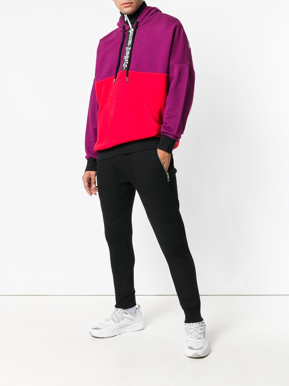 palm angels colour block hoodie