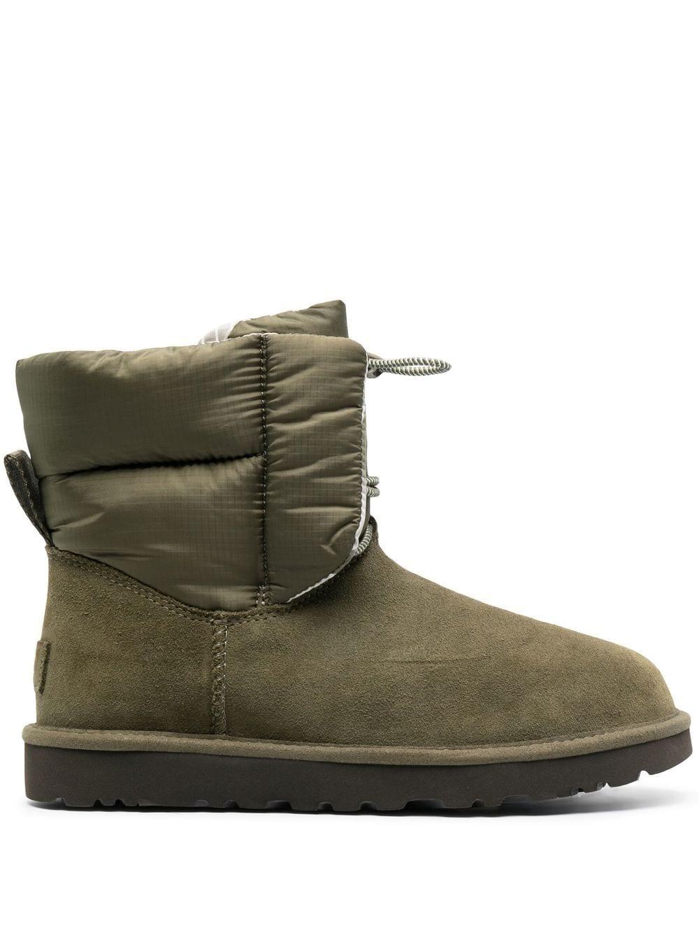 UGG Classic Maxi Toggle Suede Ankle Boots in Green | Lyst