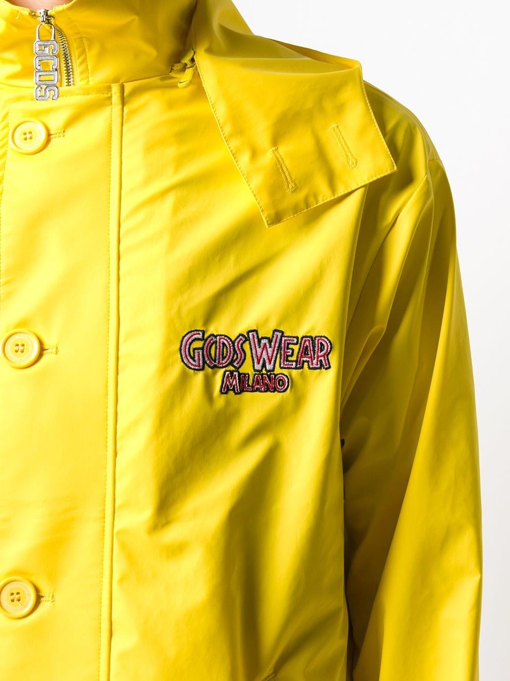 Gcds Jurassic Park Hooded Raincoat in Yellow for Men - Lyst