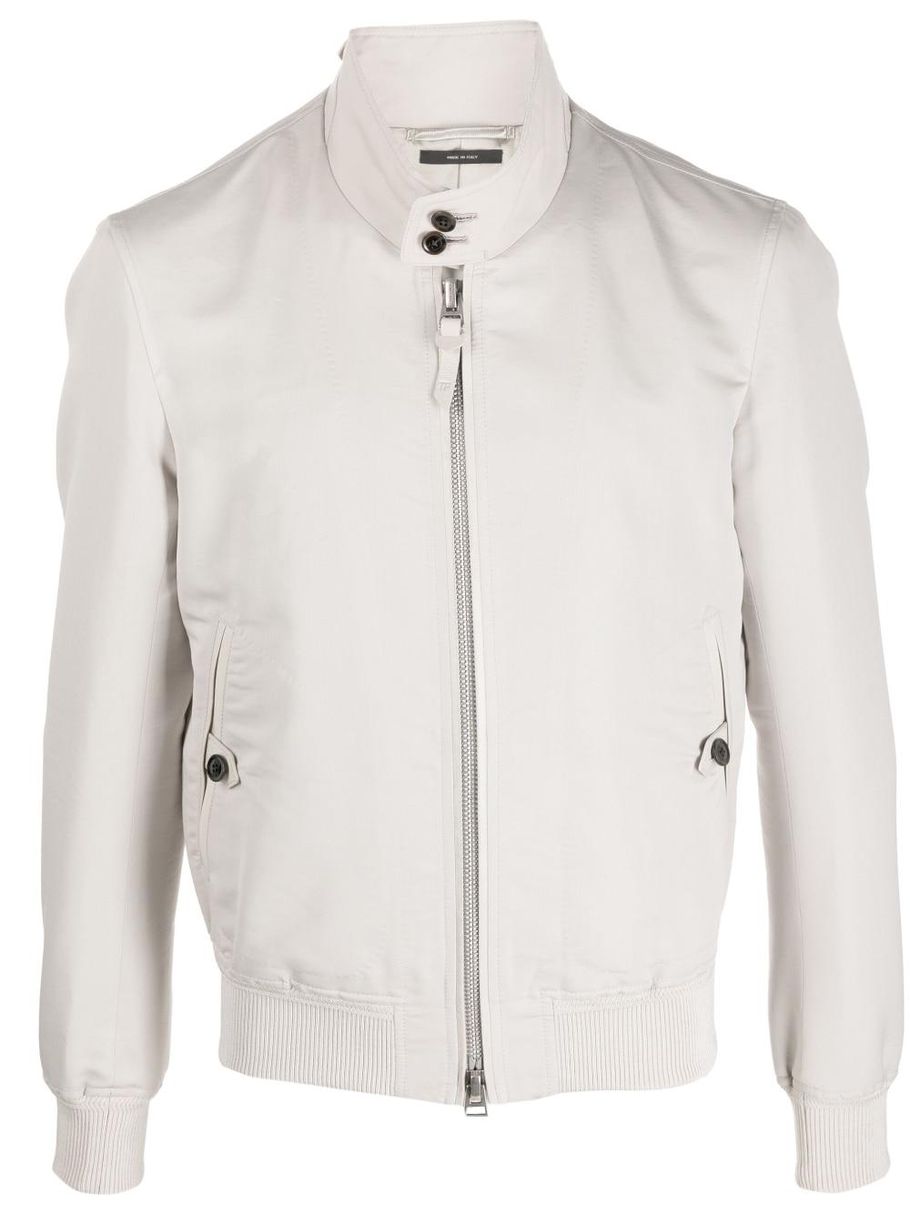 Zip-up Long-sleeved Jacket Tom Ford pour homme en coloris Blanc | Lyst