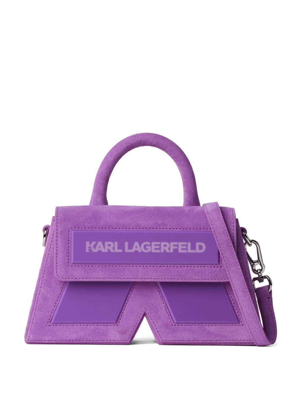 Women's IKON K SMALL CROC-EFFECT CROSSBODY BAG by KARL LAGERFELD