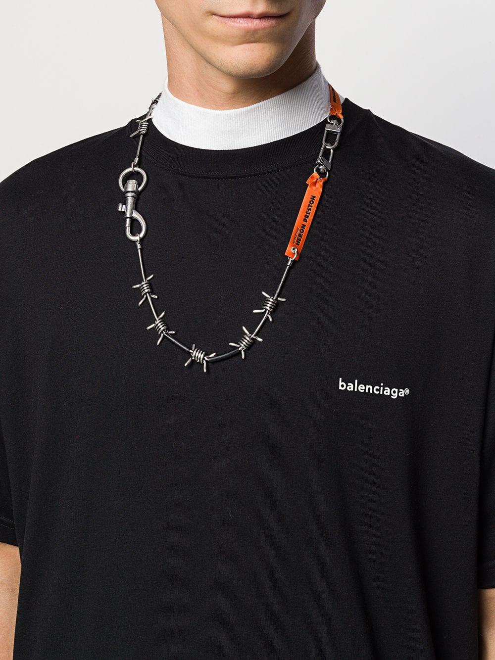 Heron Preston Barbwire Design Necklace 