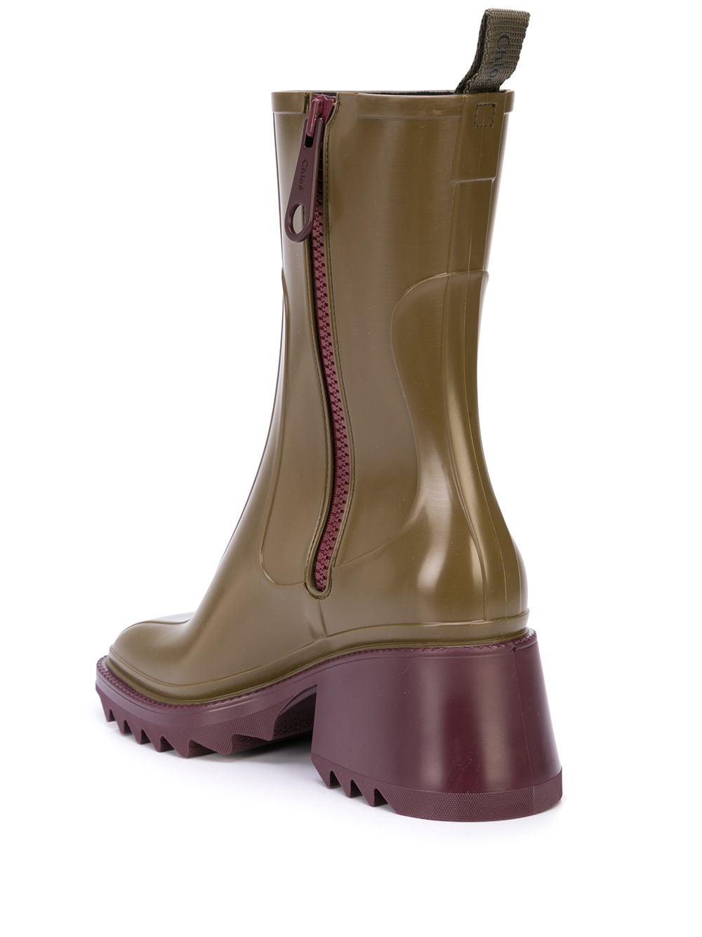 Chloé Betty Two-tone Rain Boots in Green | Lyst
