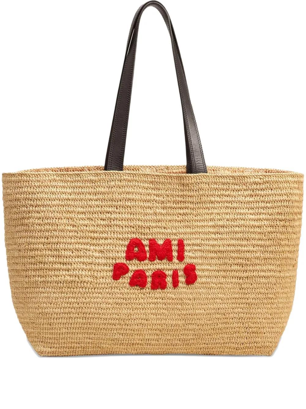 トートバッグ AMI PARIS Paris Paris tote bag BLACK OLIVE Midi Maxi Tote Bag | AMI PARIS
