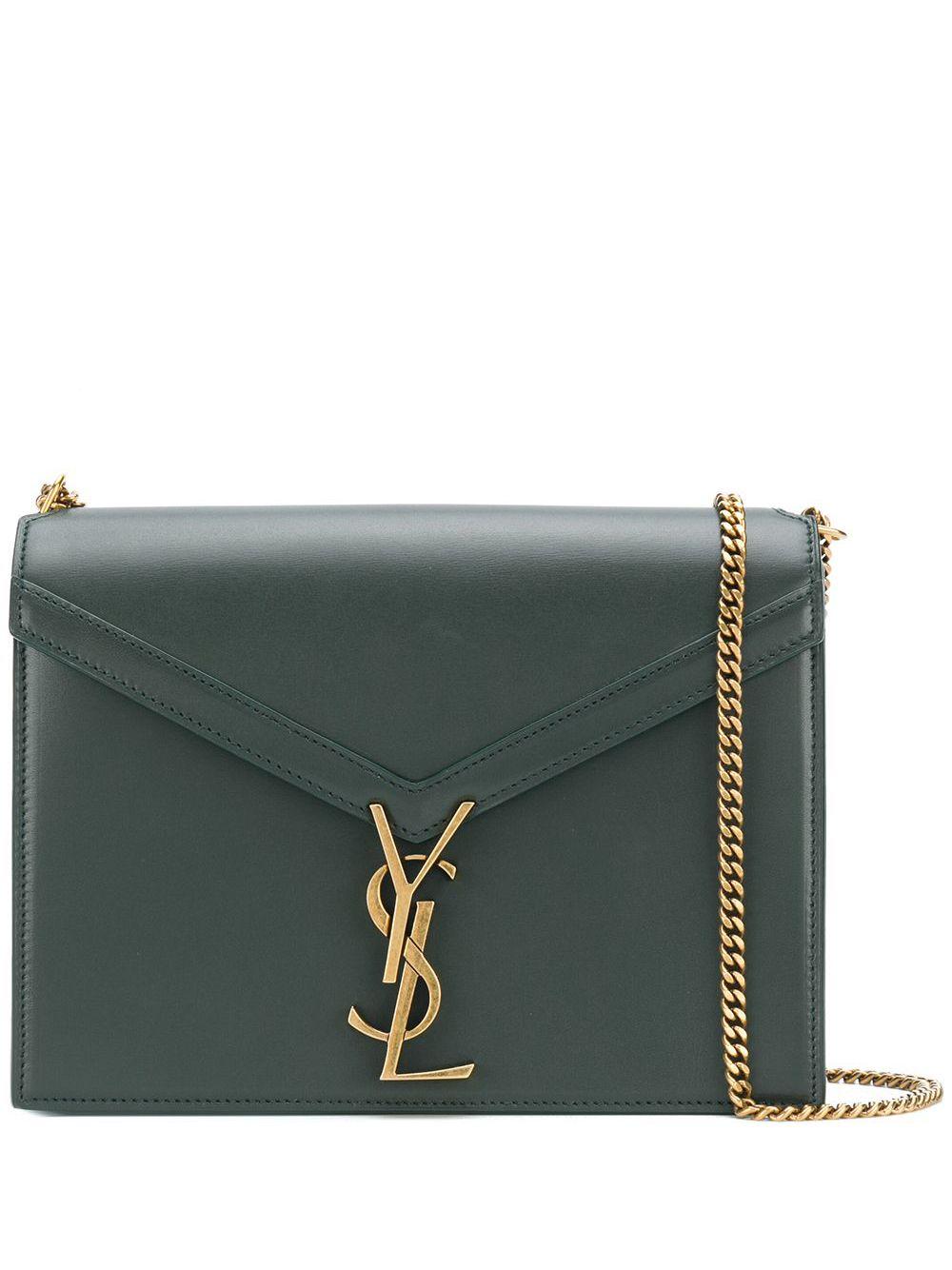 Saint Laurent Cassandra Chain Bag in Green | Lyst