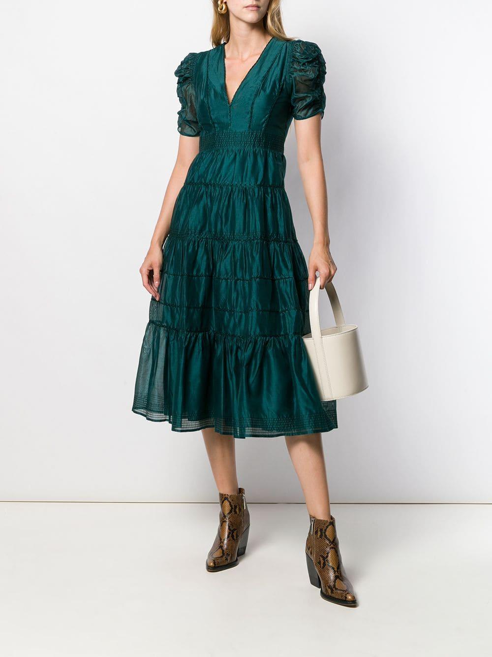 Ulla Johnson Cotton Odile Organza Dress in Teal (Green) - Save 18% - Lyst