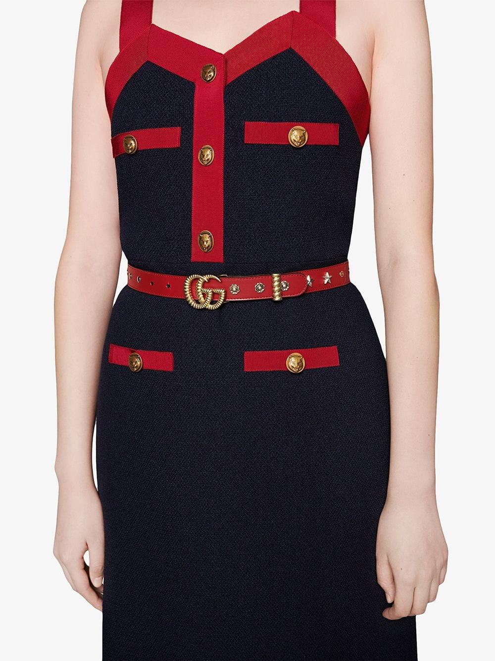 red double g gucci belt