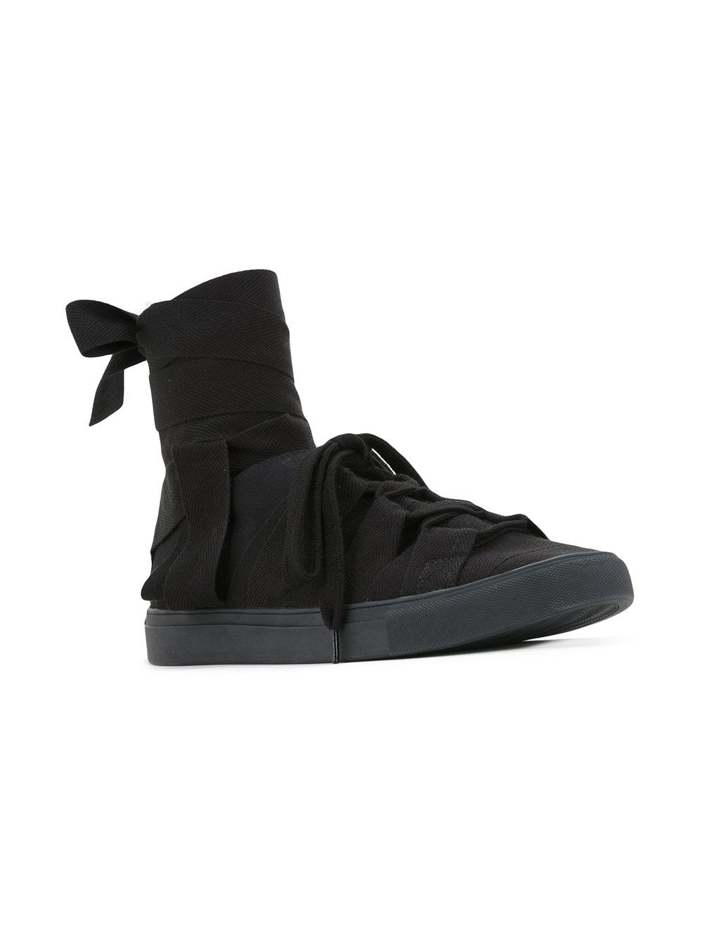 Yohji Yamamoto Tape Sneakers in Black for Men | Lyst