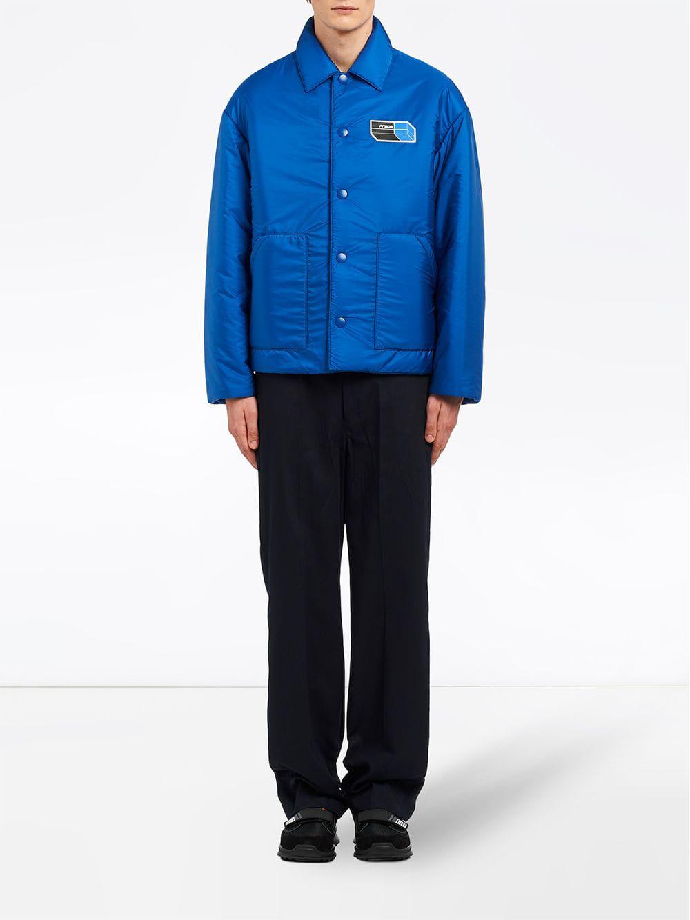 Prada Padded Nylon Jacket in Blue for Men | Lyst Canada