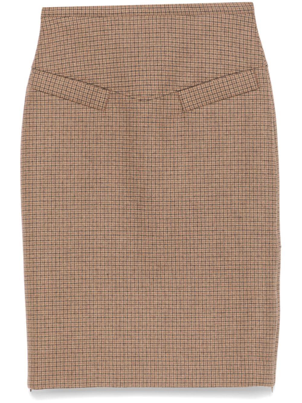 Jupe A Motif Pied De Poule N 21 en coloris Marron Lyst