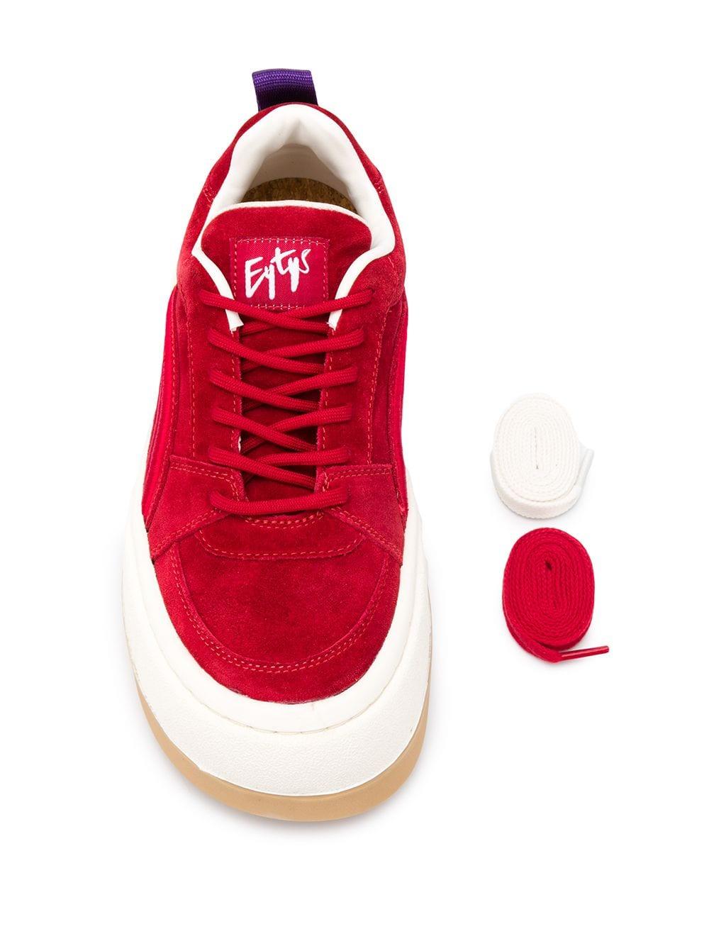 Eytys Sonic Suede Sneakers in Red | Lyst