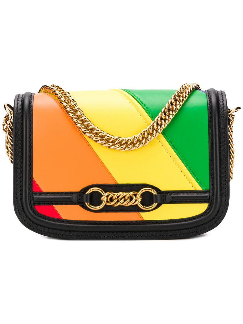 rainbow leather purse
