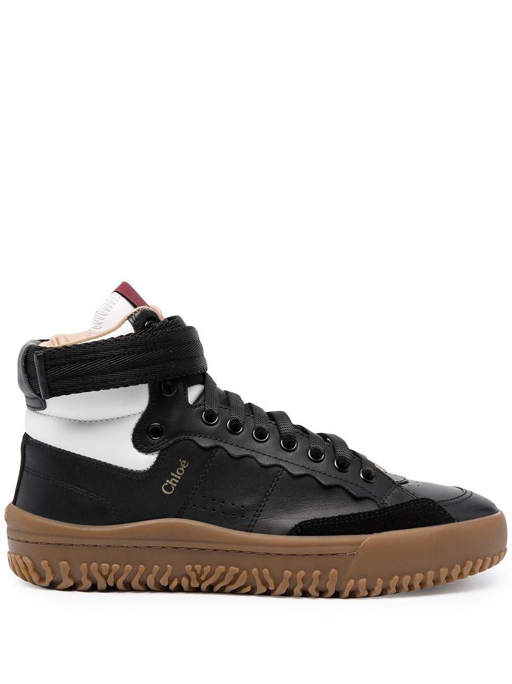 chloe lace high top sneakers