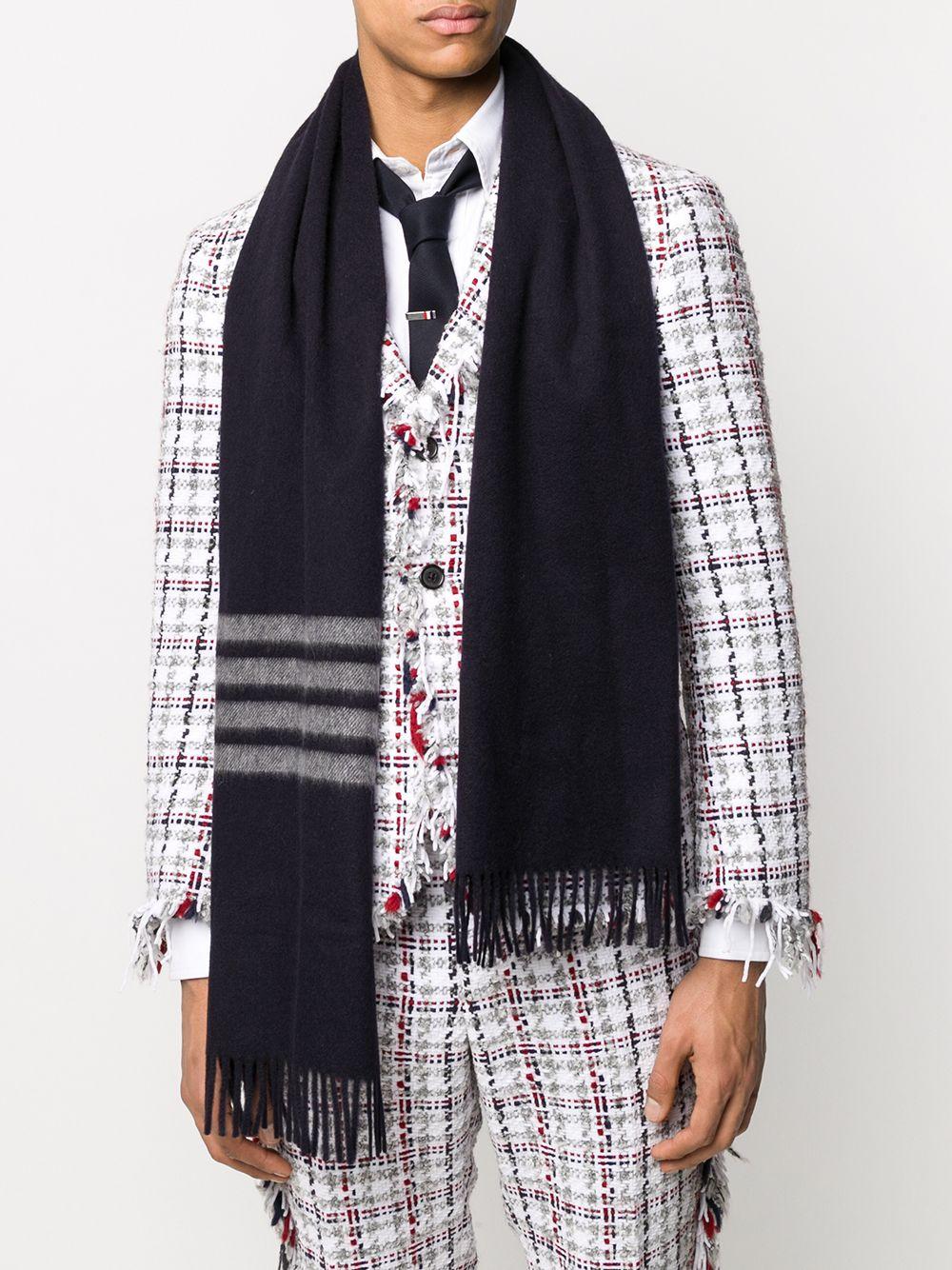 Thom Browne 4bar Scarf in Blue for Men Lyst