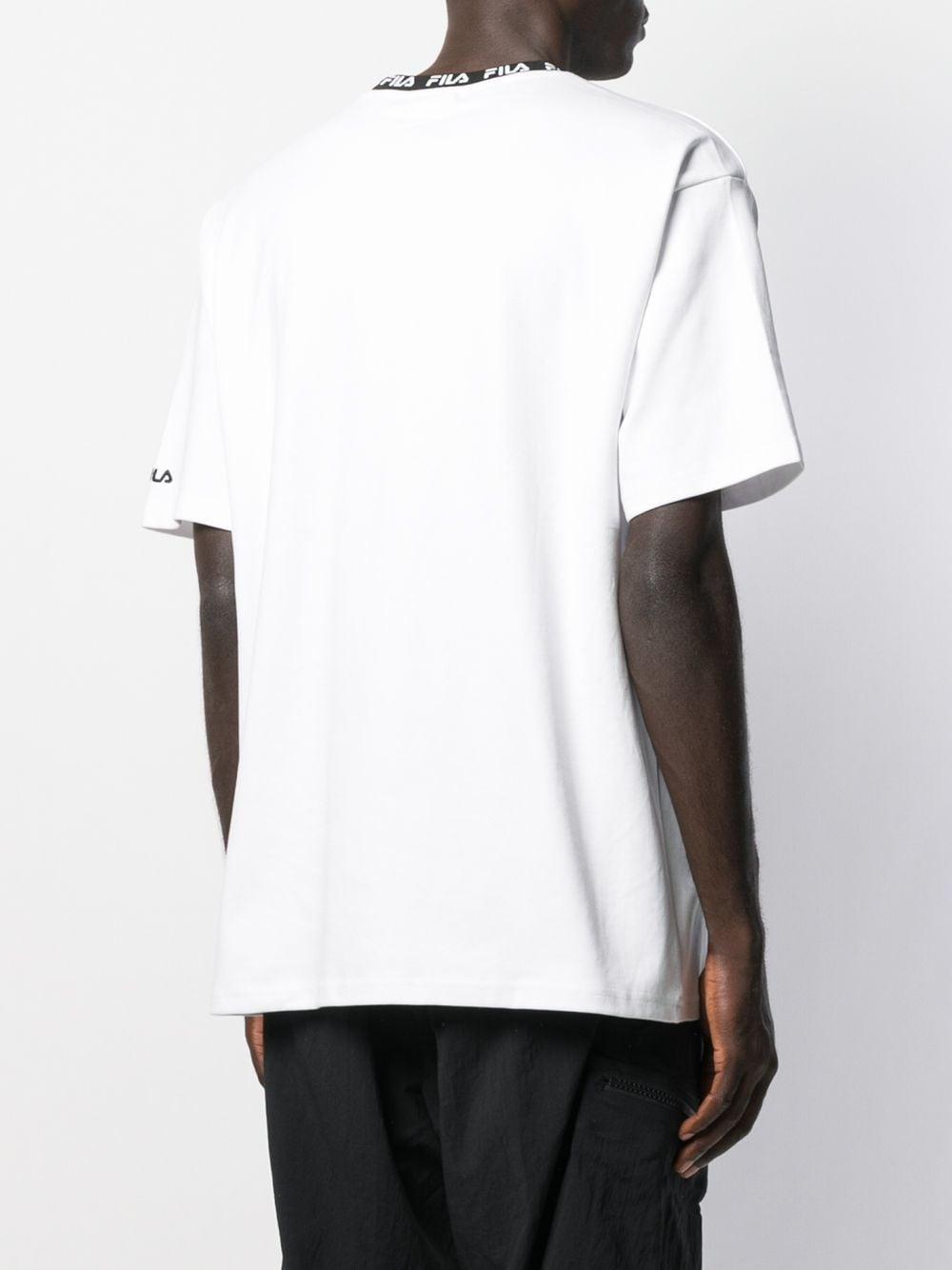 Fila Cotton Logo Collar T-shirt in White for Men | Lyst