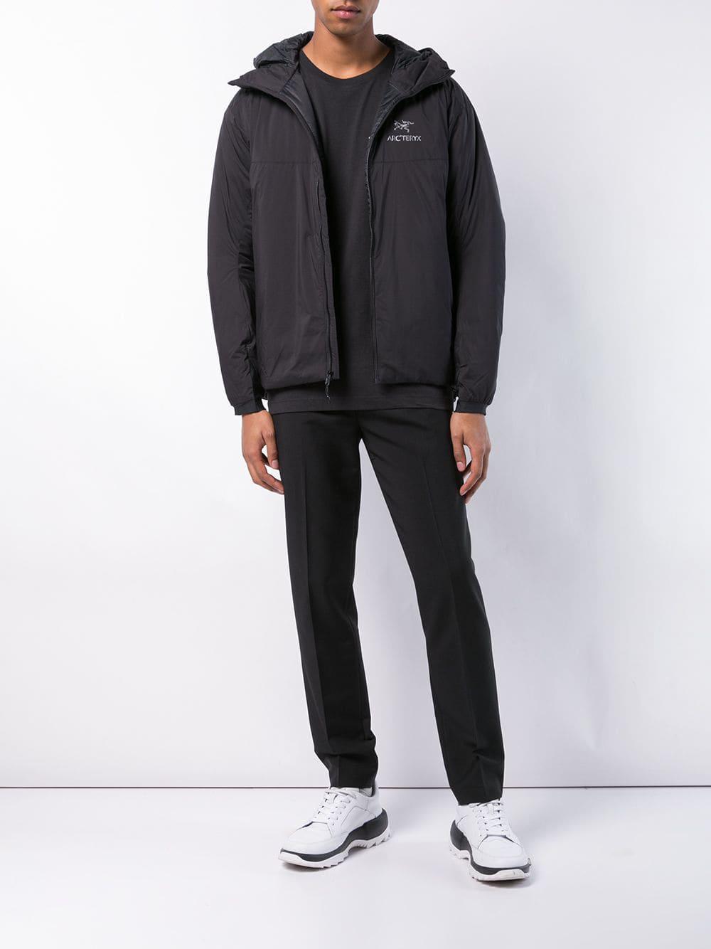 Arc'teryx Logo Rain Jacket in Black for Men Lyst
