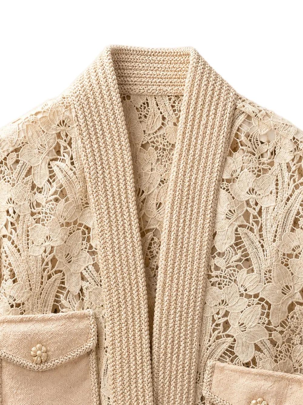 EDWARD ACHOUR PARIS レースジャケット ベージュ Edward Achour Paris Jackets for Women | Online Sale up to 50% off