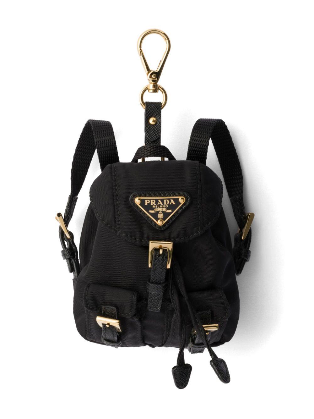 Prada Backpack Charm Keyring in Black Lyst UK