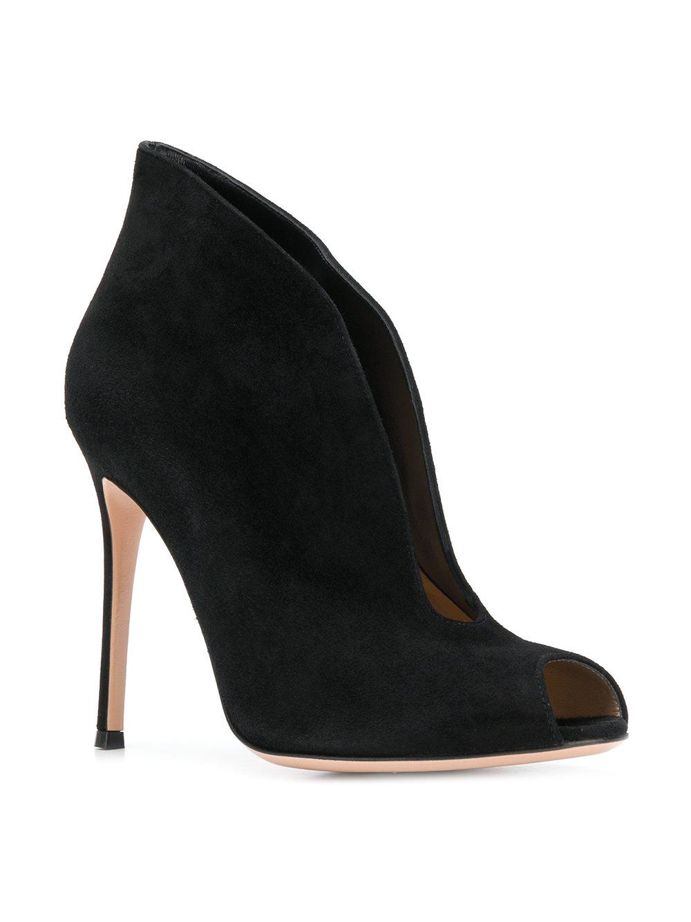Gianvito Rossi Suede Vamp Boots in Black - Lyst