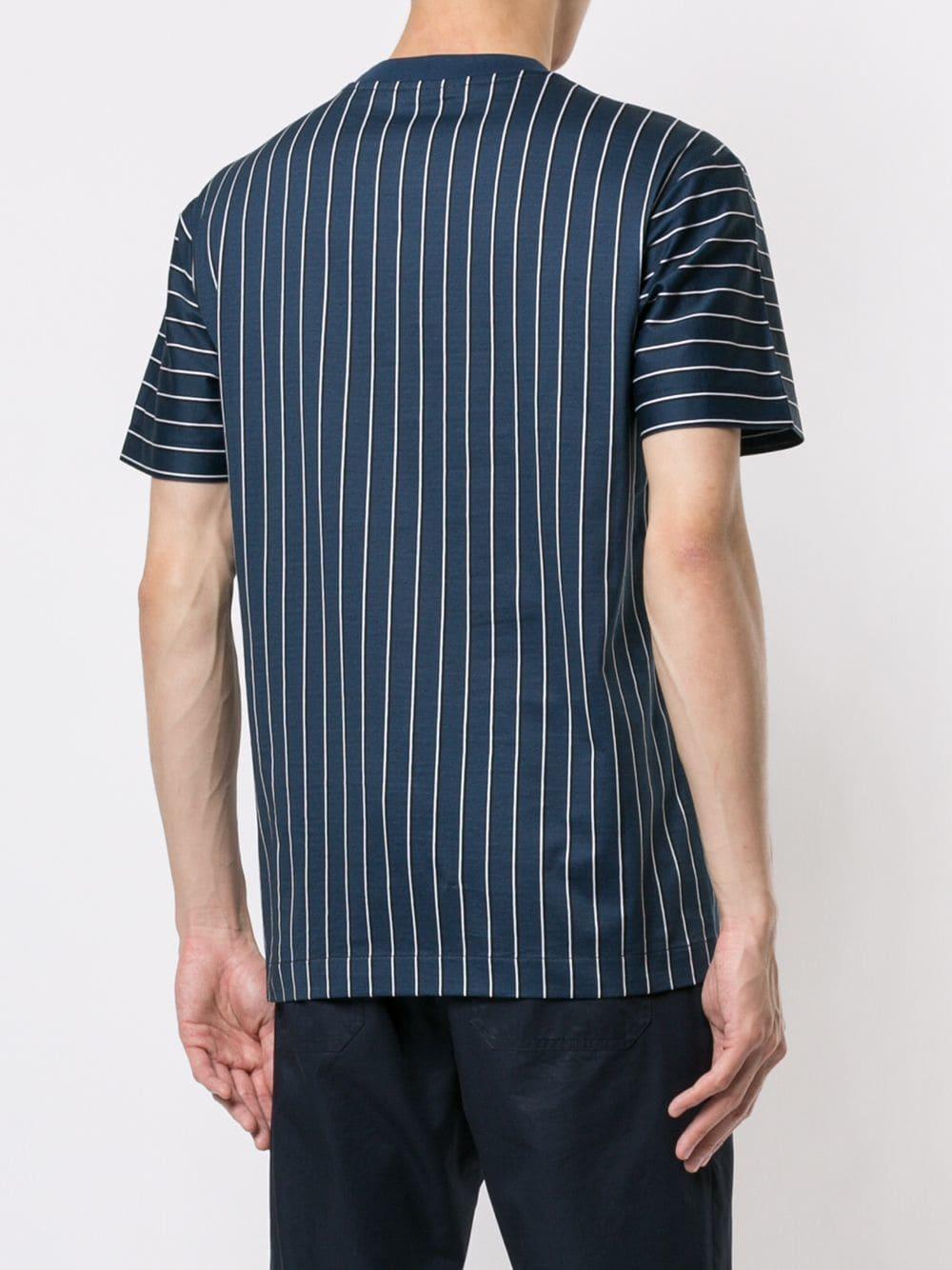 Cerruti 1881 Cotton Striped Print T-shirt in Blue for Men - Lyst