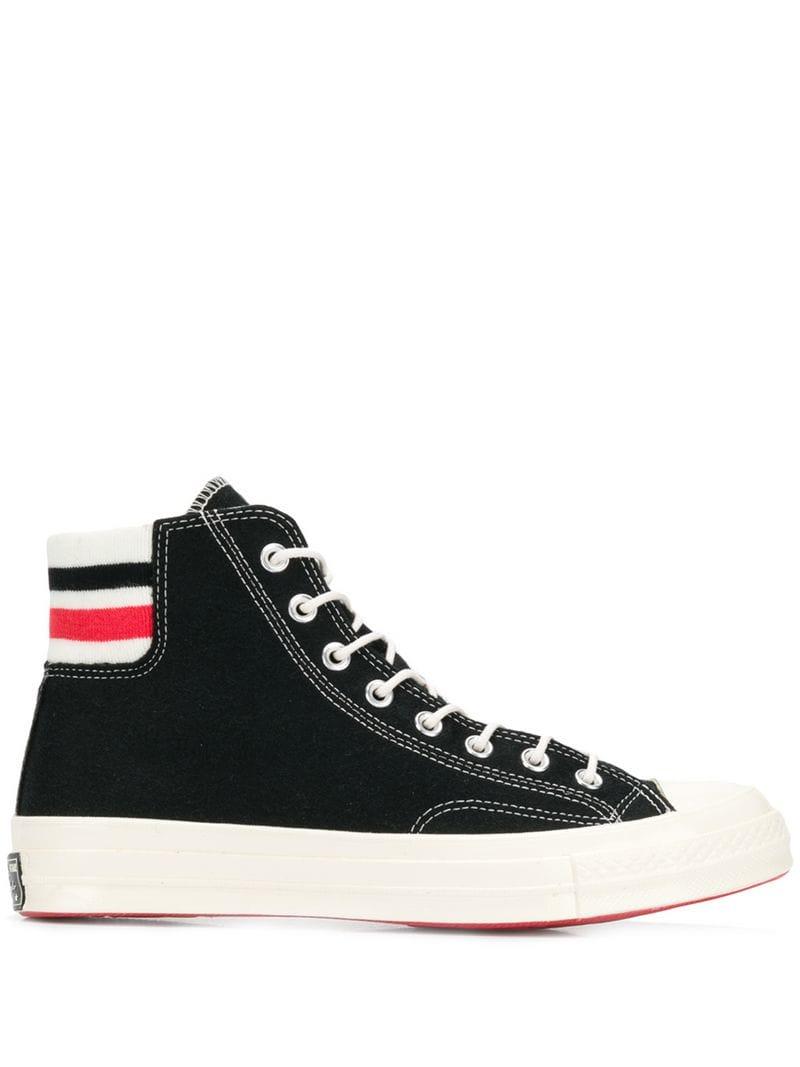 black wool knit back chuck 70 high sneakers
