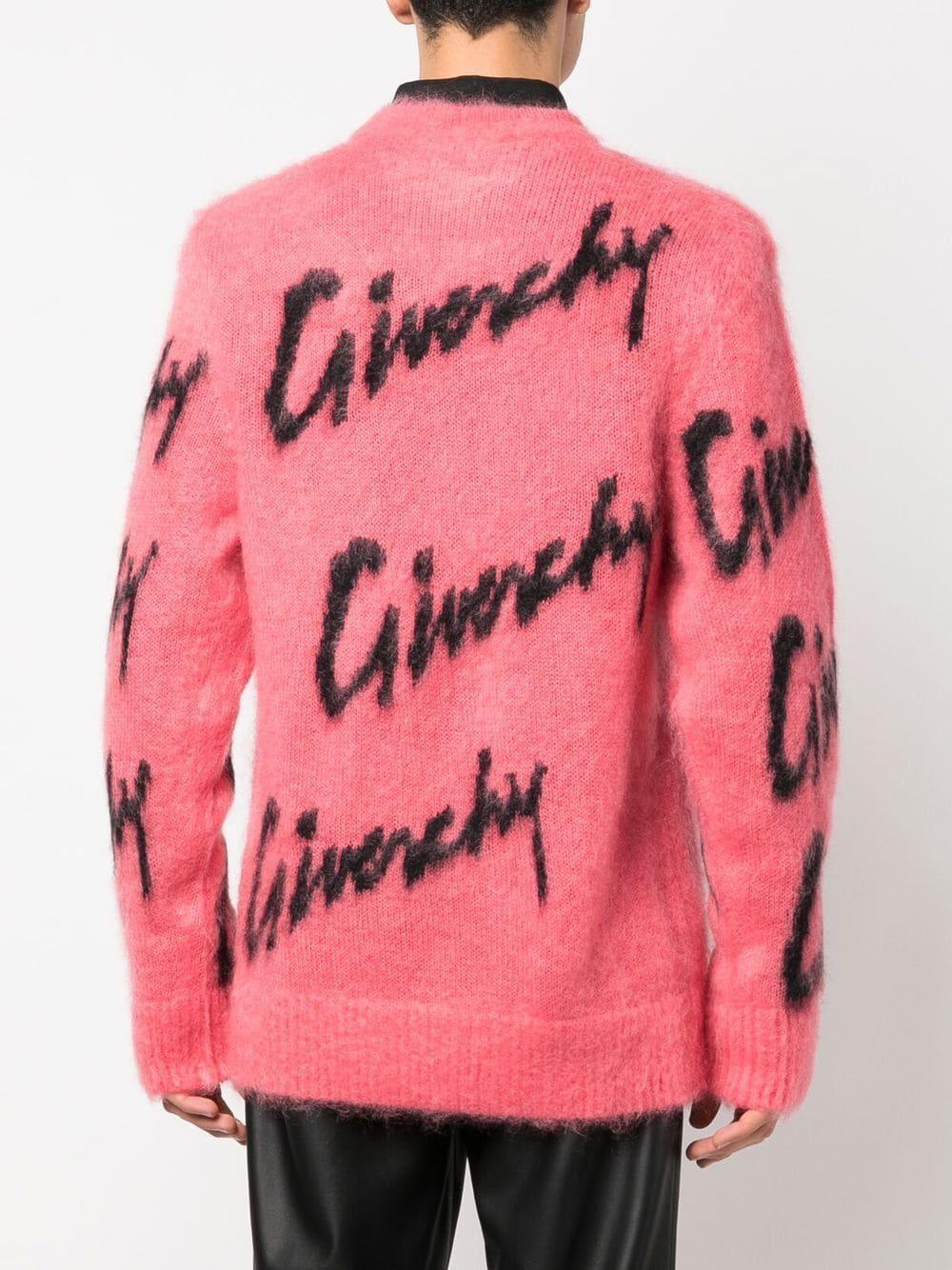 Givenchy Intarsia knit Logo Jumper in Pink for Men Lyst