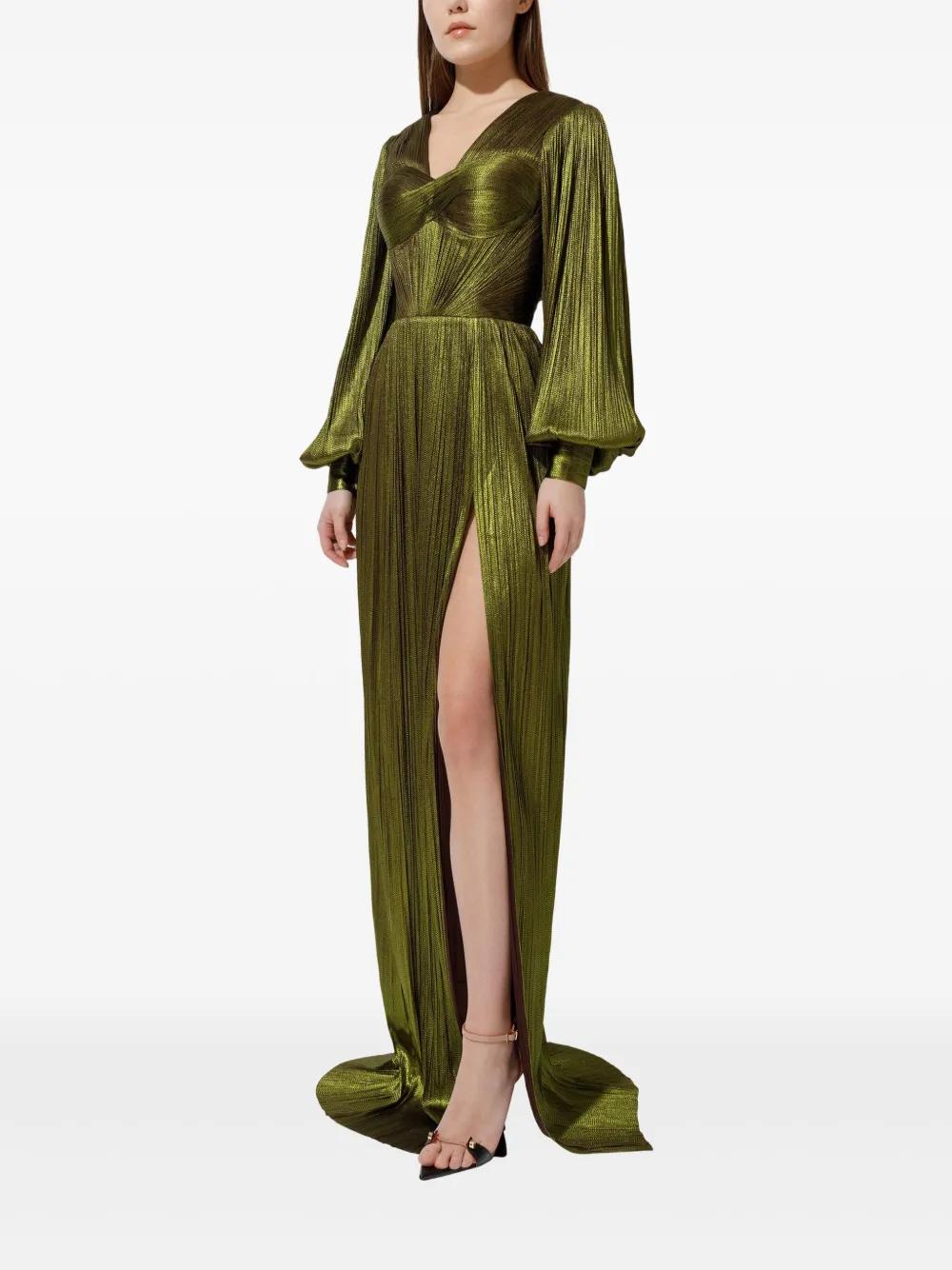 open lace back dress Iris Ruched High-Low Dress