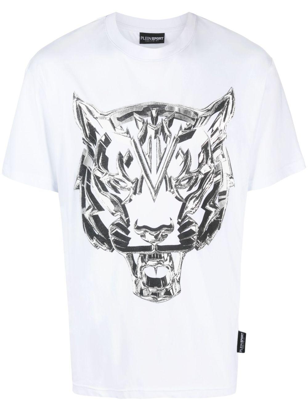 Philipp Plein Ss Chrome Tiger Cotton T-shirt in White for Men | Lyst