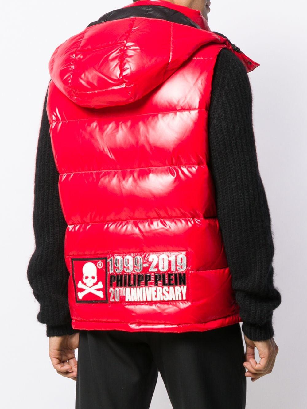 Philipp Plein Synthetic 20th Anniversary Shiny Padded Vest in Red for Men |  Lyst