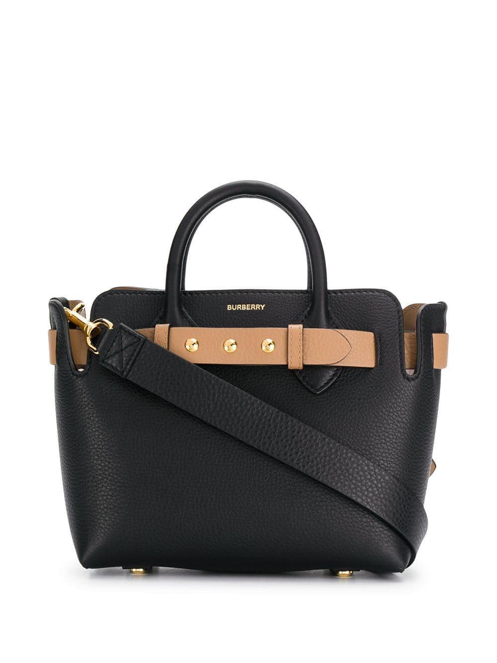 Burberry Leather Small Belt Bag in Black | Lyst