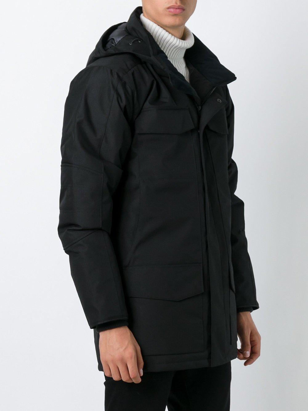 Canada Goose Goose Hooded Zipped Coat In Black For Men Lyst
