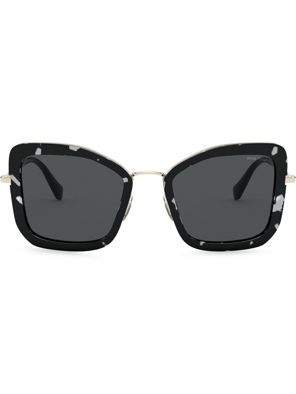 Download Miu Miu Butterfly Sunglasses in Black - Lyst