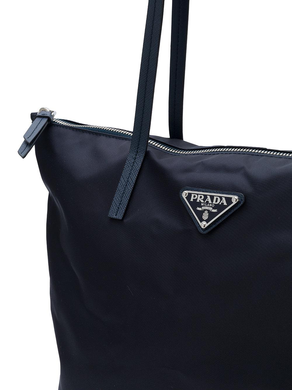Bolso shopper de nylon Prada de Tejido sintético de color Azul | Lyst