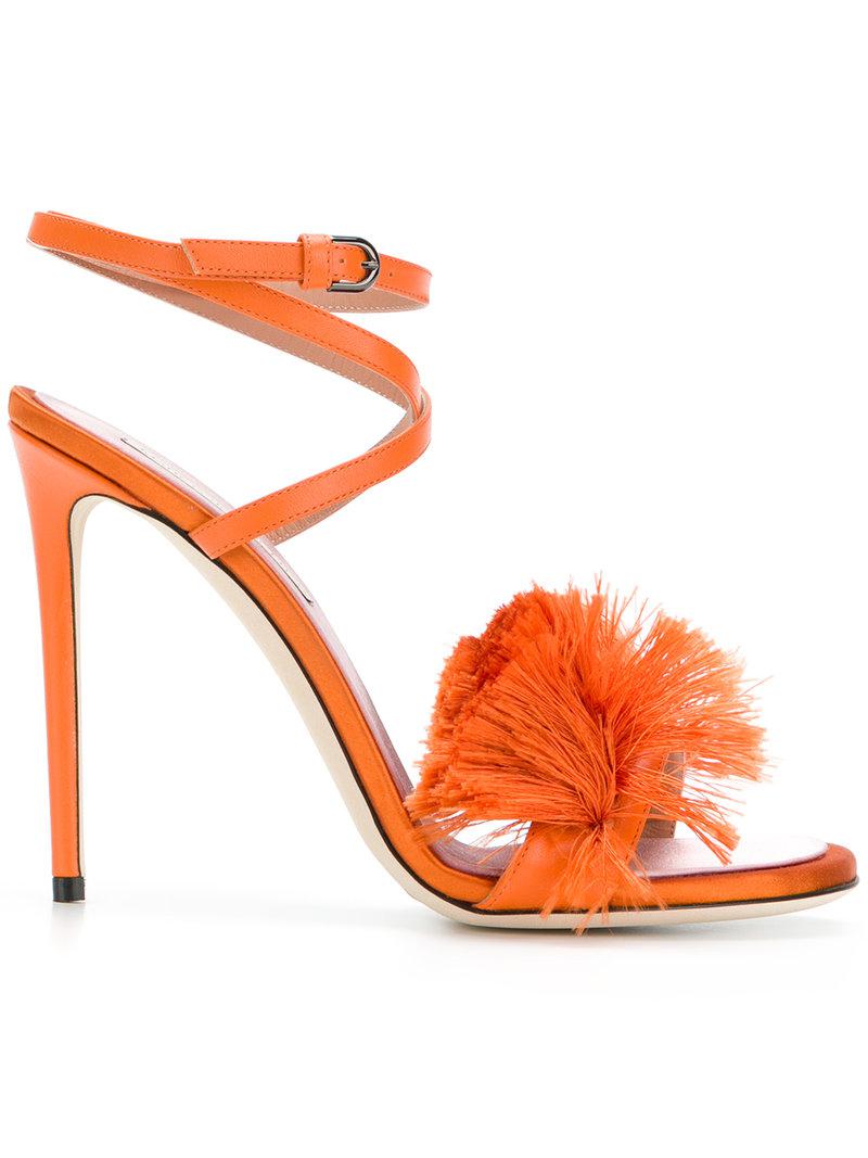 Sandali con frangeMarco De Vincenzo in Pelle di colore Arancione | Lyst