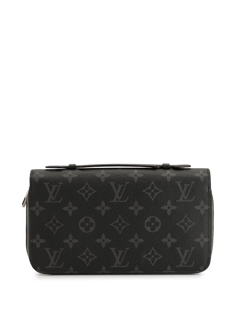 Louis Vuitton Leather Pre-owned Zippy Xl Zipped Wallet in Black - Lyst