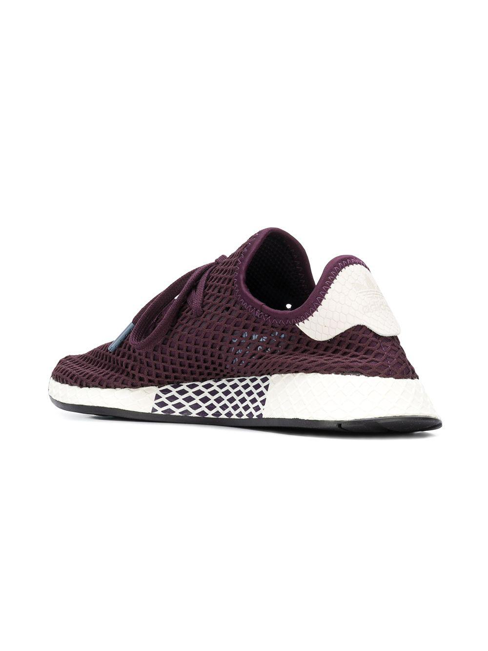 purple adidas deerupt