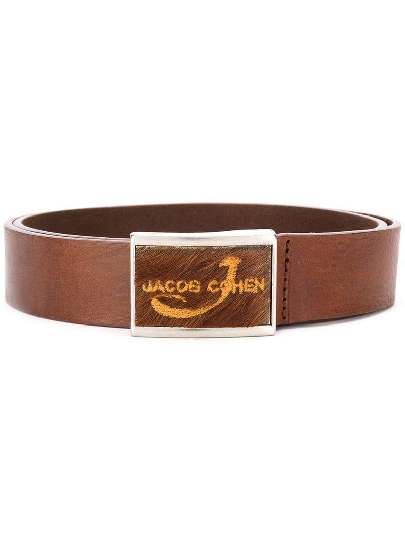 Jacob Cohen Leather Logo Belt in Brown for Men - Lyst
