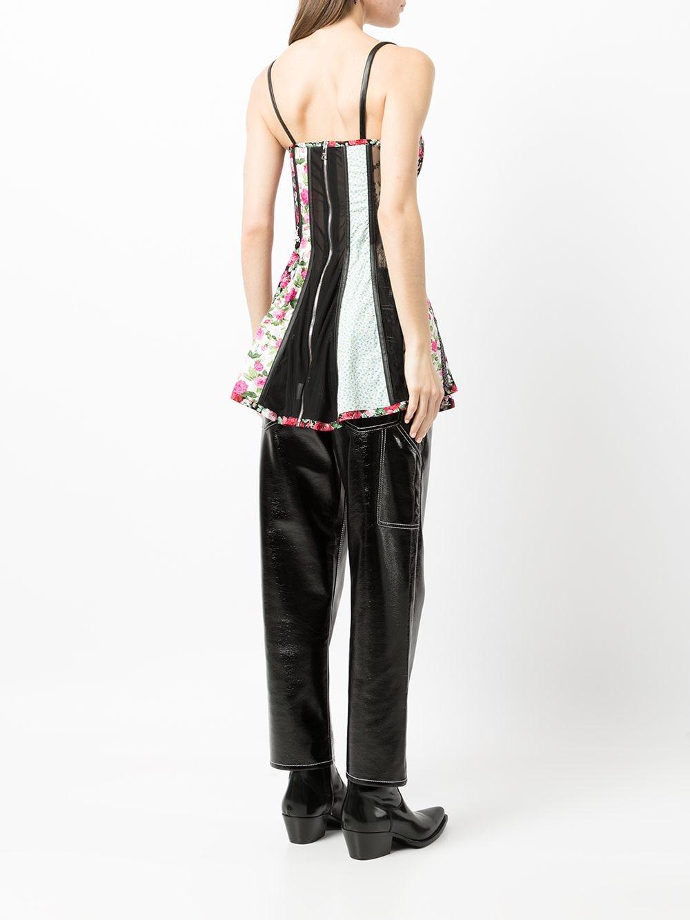 Natasha Zinko Mix-print Corset Dress | Lyst
