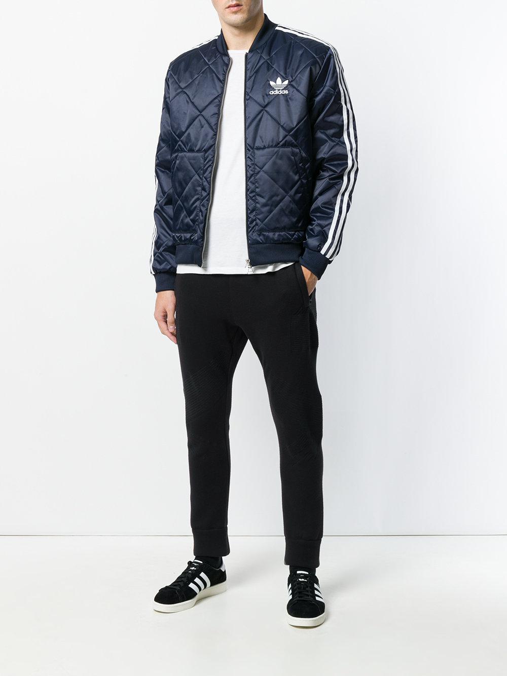 adidas Originals Sst Quilted Pre Jacket in Blue for Men - Lyst